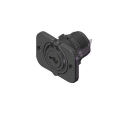 Double Usb plug - square with quick ring - flush mount