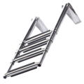 TM Telescopic ladder - Stainless steel 4 steps - width: 254 mm