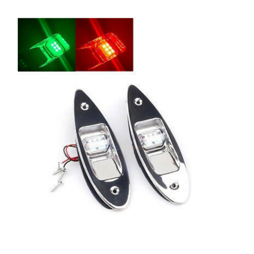 TM LED-Rumpfmontage-Navigationslicht Edelstahl - Set