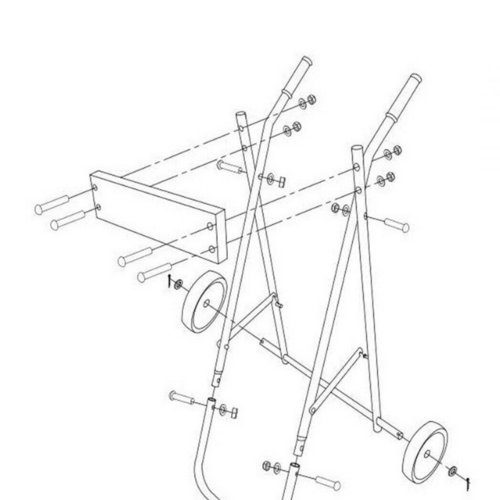 TM Outboard trolley Small - up to 40 kg - Foldable