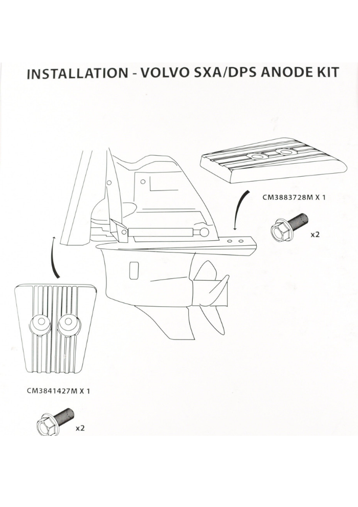 Martyr Anodes Volvo Penta Anode Kit SX-A - AL