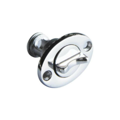 Lensplug ovaal met schroefdop - RVS - 25,4 mm