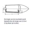 Riviera Stuurkabel T02 - 19 ft. (579 cm)