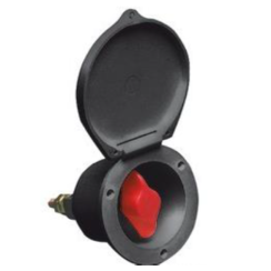 Flush-mounted main switch black 12V 280 amp