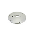 Ovale tafelbladset met twee RVS cupholders incl. poot 68,5 CM