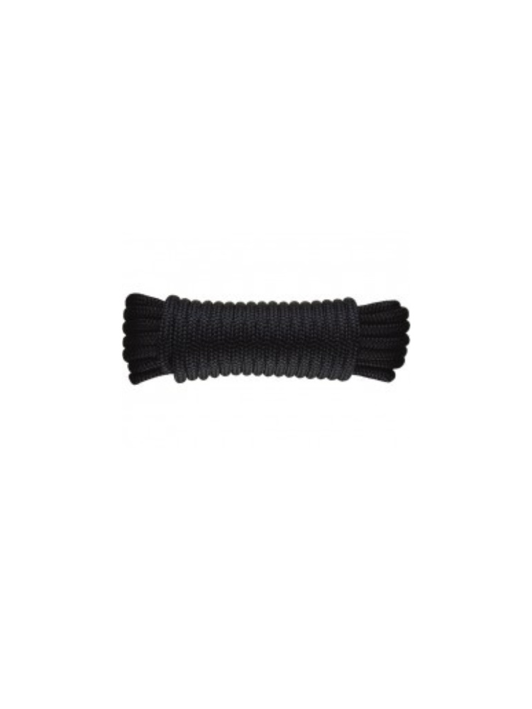 Mooring rope - Double braided Polyester - 14 mm * 10 mtr Black