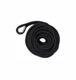 Anchor rope double braided with stainless st. eye 10mm * 15mtr - Black