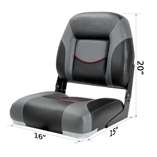 Low Back Folding bootssitze schwarz/anthrazit