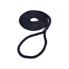 Fender-Schnur - Doppelt geflochtenes PP - Ø 6 mm - 1,5 m - Schwarz (2 Stück)