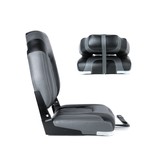 High Back Folding Boat Seat Black/Charcoal