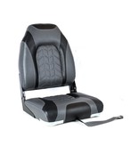 High Back Folding Boat Seat Black/Charcoal