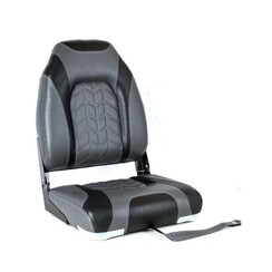 High Back Folding Bootstoel Zwart/Steenkool Grijs