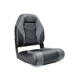 High Back Folding Boat Seat Black/Charcoal