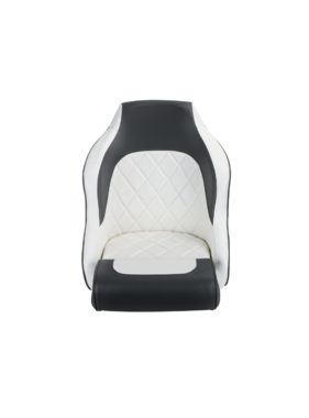 Sport Flip Up Boat Seat White/Charcoal