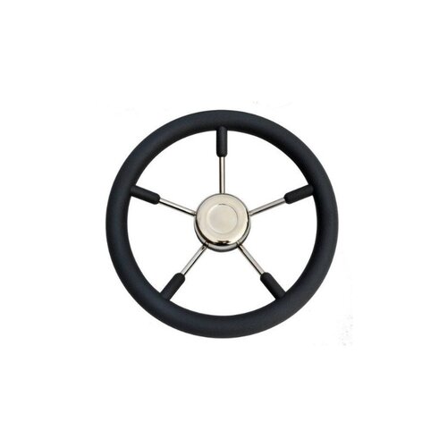 TM Steering wheel Black/SS, 32 cm.