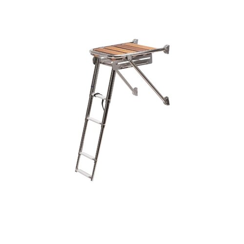 Platform teak with ladder 3 steps