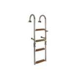 Handrail boarding ladder teak wood 4 step