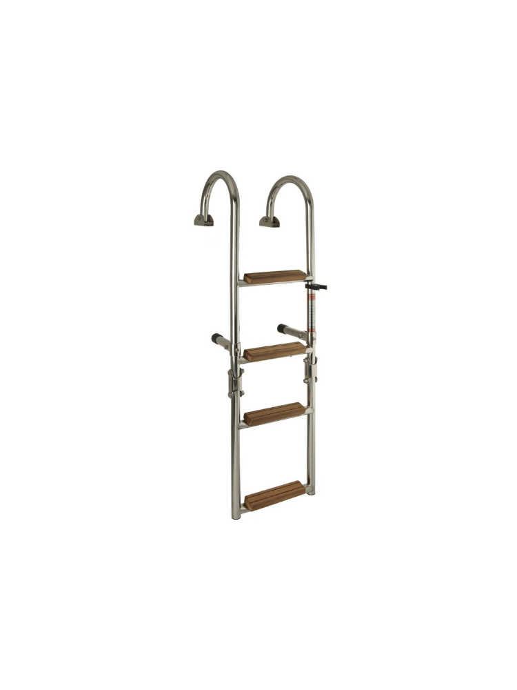 Handrail boarding ladder teak wood 3 step