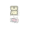Nuova Rade  TOP LINE storage hatch, White, 460x525mm