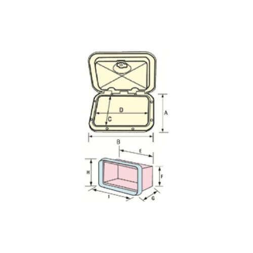 Nuova Rade TOP LINE opberg luik, Wit, 460x525mm