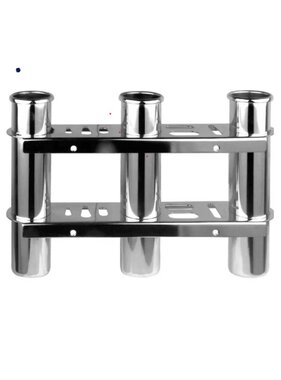 Stainless steel rod holder 3 tubes