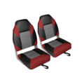 TM High Back Bootstoel Grijs/Steenkool/Rood