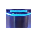 Edelstahl-Becherhalter 90 mm mit blauer LED-Beleuchtung, Schwarz