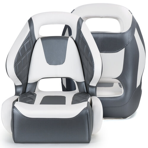 TM Sport Flip Up Captain Schalensitz Weiß/Anthrazit