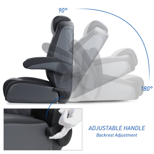 TM Captain's chair with armrest Black/Anthracite