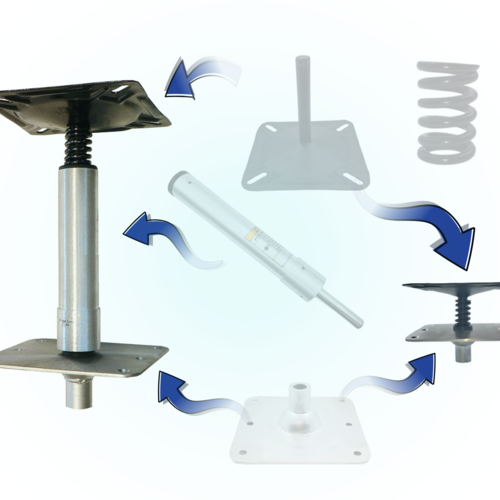 TM Boat Mounting Set Pin Type 48 cm