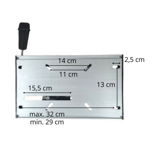 TM Luxus-Sockel 38 cm, eingebaut mit Kufe