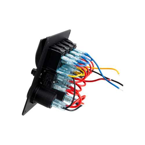 4 Switches Alu paneel met power/dubbel USB C en voltmeter