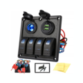 12V/24V LED switch panel with 12V and double USB connection