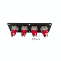 Edelstahl-Druckknopfbedienfeld mit 4 Schaltern, schwarze LED-Beleuchtung, blaue LED-Beleuchtung