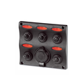 Led Water resistant Switch panel-5 gang w/USB Charger
