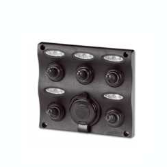 Led Water resistant Switch panel-5 gang w/USB Charger