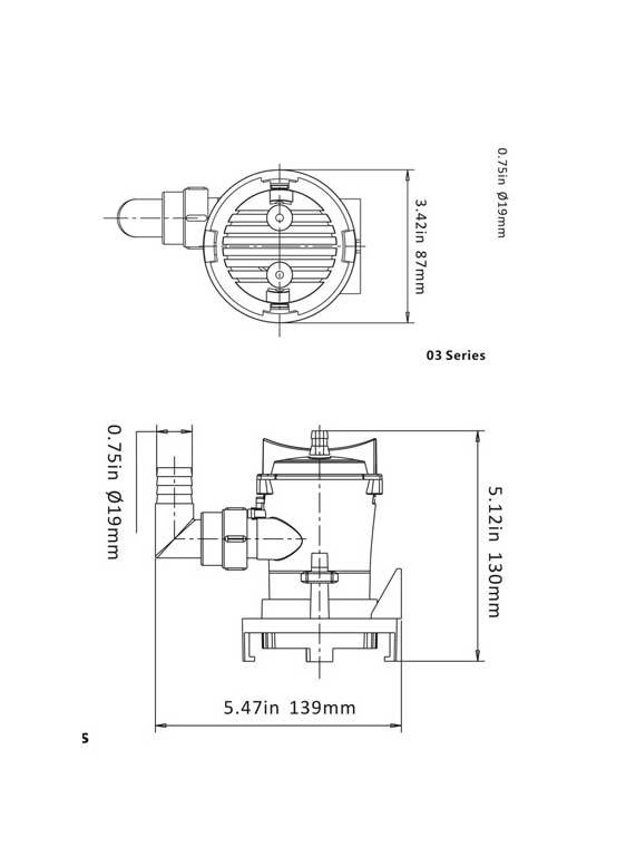 Sea Flo Sea Flo Bilgepump 600 GPH - 12v