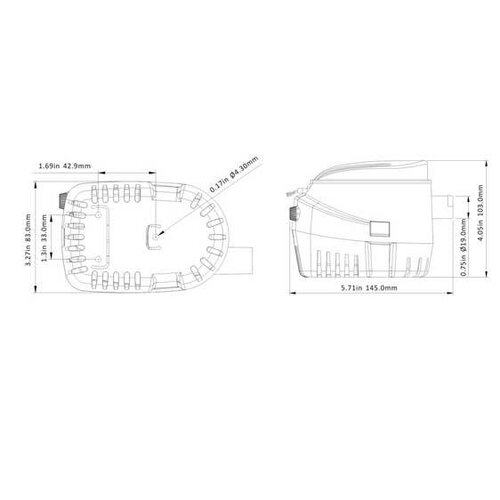 Sea Flo SeaFlo Bilgenpumpe 750 GPH - 12 V - Automatisch