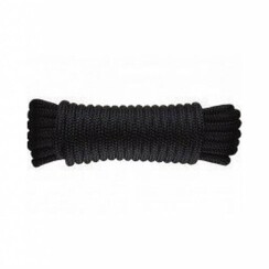 Mooring line - Double braided PP - 14 mm * 10 mtr. Black
