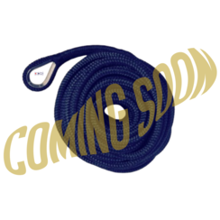 Ankerlijn met RVS oog - Dubbel gevlochten PP -   10mm. * 15mtr.  Navy