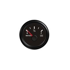 Brandstofniveaumeter, 0-190 Ohm,  Ø 52 mm.