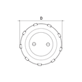 Nuova Rade Diesel filler cap stainless steel Ø 51mm, glass fibre reinforced