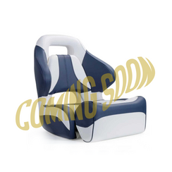 Sportlicher Klappsitz, Kapitänssitz, Weiß/Marineblau