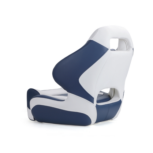 TM Sportlicher Klappsitz, Kapitänssitz, Weiß/Marineblau