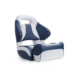 Sport Flip Up Captain Bucket Seat White/Navy
