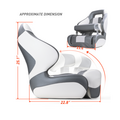 TM Sport Flip Up Captain Bucket Seat White/Charcoal