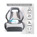 TM Sport Flip Up Captain Bucket Seat White/Charcoal