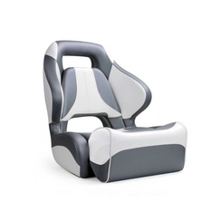Sport Flip Up Captain Bucket Seat White/Charcoal