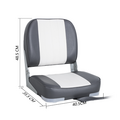 TM Low Back Boat Seat White/Grey