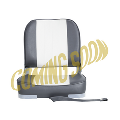 Bootssitz mit niedriger Rückenlehne, Weiß/Grau